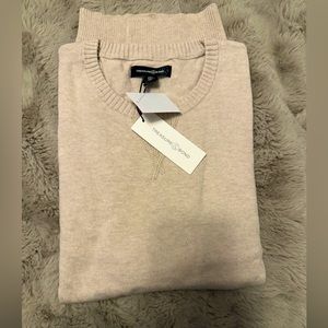 Nwt-TREASURE & BOND MENS 2 XL CASHMERE COTTON BLEND SWEATER (IVORY SAND HEATHER)